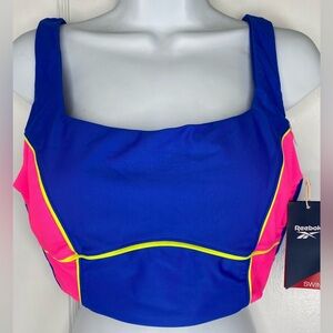 Reebok Blue and Pink Activewear Top